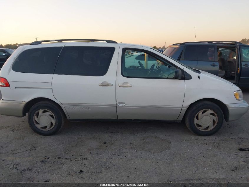 1999 Toyota Sienna Xle VIN: 4T3ZF13C8XU160148 Lot: 43438273