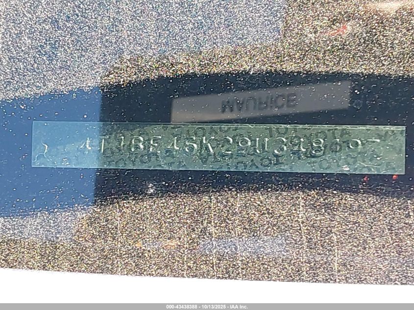 2009 Toyota Camry Le VIN: 4T1BE46K29U348197 Lot: 43438388