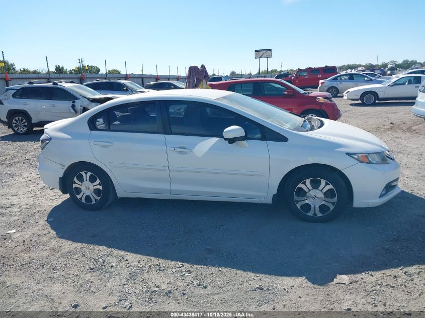 2014 Honda Civic Hybrid VIN: 19XFB4F22EE001895 Lot: 43438417