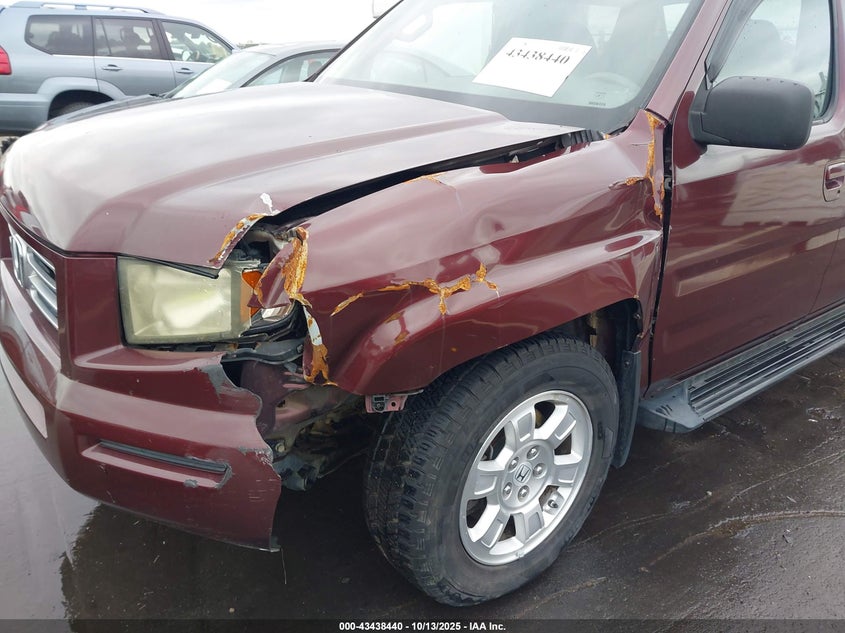 2008 Honda Ridgeline Rts VIN: 2HJYK164X8H504992 Lot: 43438440