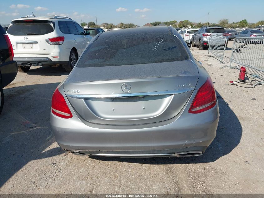 2015 Mercedes-Benz C 300 4Matic VIN: 55SWF4KBXFU003298 Lot: 43438514