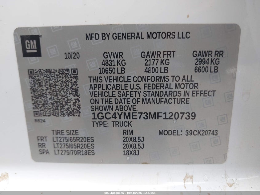 1GC4YME73MF120739 2021 CHEVROLET SILVERADO photo no. 8