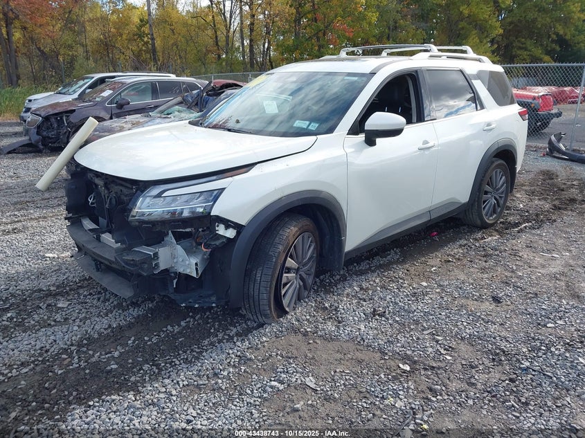 2023 Nissan Pathfinder 3.5 Sl 4wd White Lot 111043438743 Vin 5N1DR3CD0PC258594