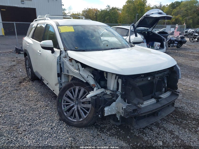 2023 Nissan Pathfinder 3.5 Sl 4wd White Lot 111043438743 Vin 5N1DR3CD0PC258594