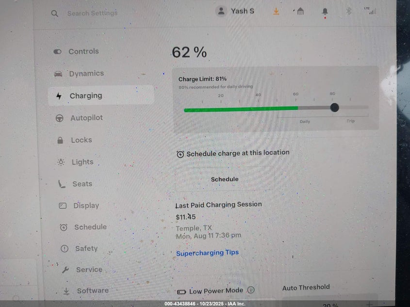 2025 Tesla Model Y Long Range Dual Motor Rear-Wheel Drive VIN: 7SAYGDED4SA358479 Lot: 43438846