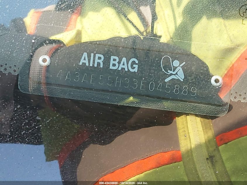 2003 Mitsubishi Eclipse Spyder Gt VIN: 4A3AE55H33E045889 Lot: 43438888