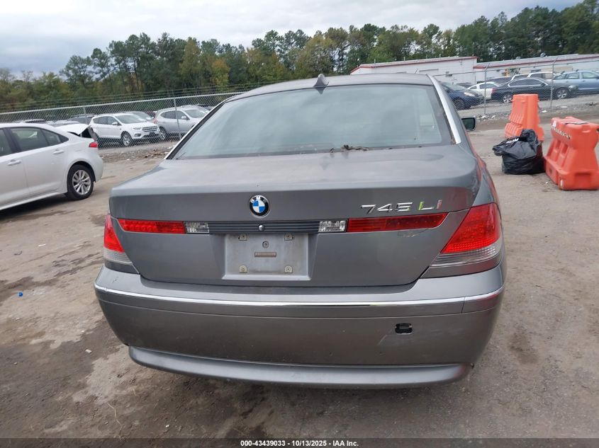 2004 BMW 745Li VIN: WBAGN63594DS55915 Lot: 43439033