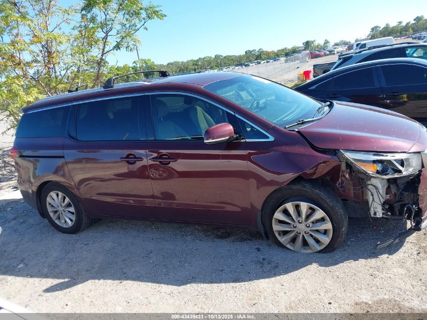2017 Kia Sedona Ex VIN: KNDMC5C15H6259358 Lot: 43439431