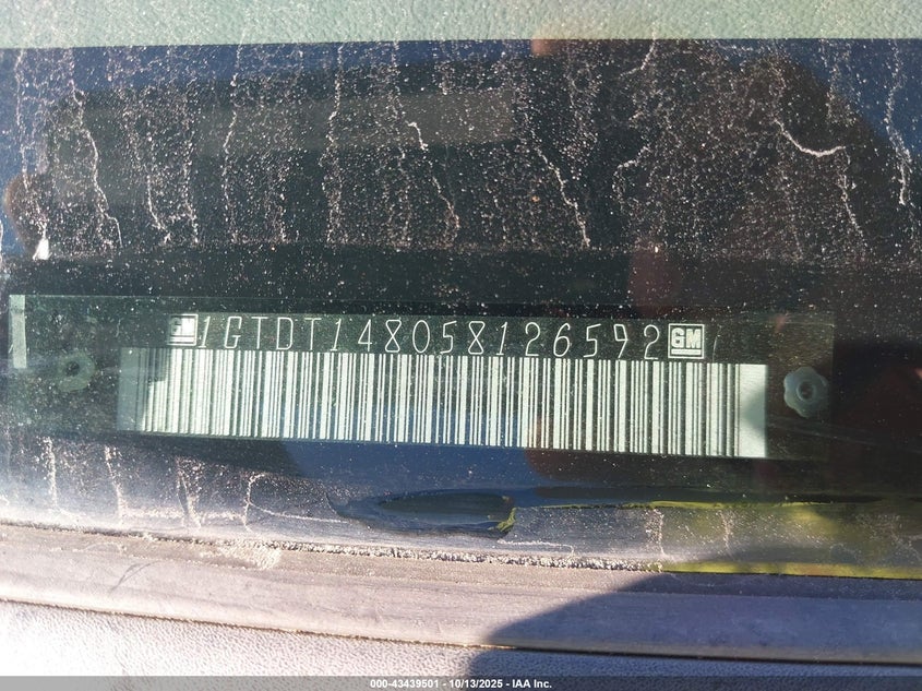 2005 GMC Canyon Sl VIN: 1GTDT148058126592 Lot: 43439501
