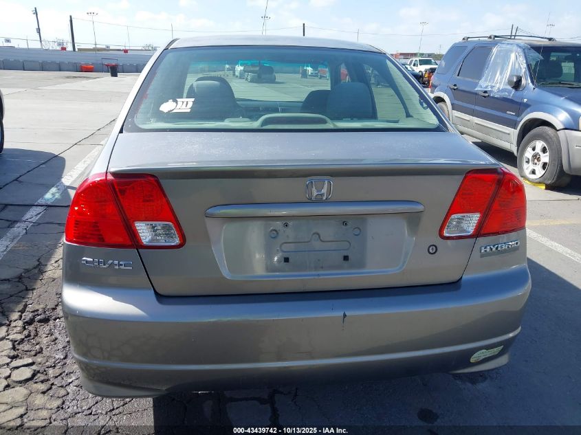 2005 Honda Civic Hybrid VIN: JHMES96615S019330 Lot: 43439742