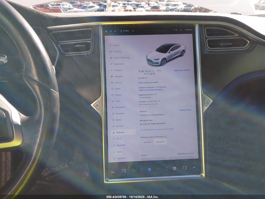 5YJSA1E23FF106815 2015 TESLA MODEL S photo no. 19