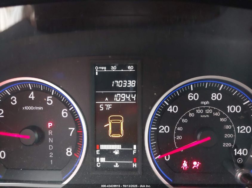 2009 Honda Cr-V Ex-L VIN: 5J6RE48769L025430 Lot: 43439915