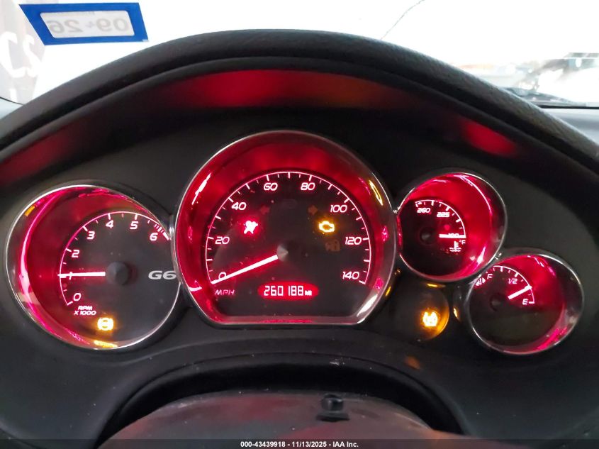 2006 Pontiac G6 Gt VIN: 1G2ZH558864151251 Lot: 43439918