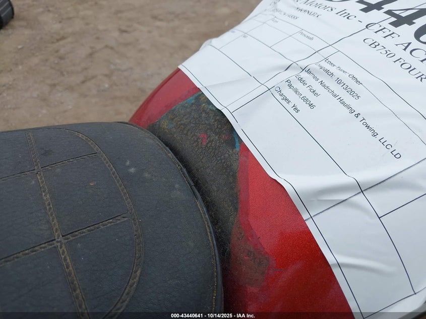 1975 Honda Cb750 VIN: CB750E2414888 Lot: 43440641