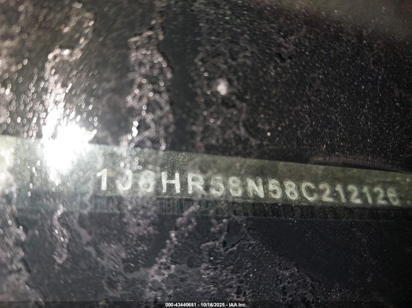 2008 Jeep Grand Cherokee Limited VIN: 1J8HR58N58C212126 Lot: 43440651