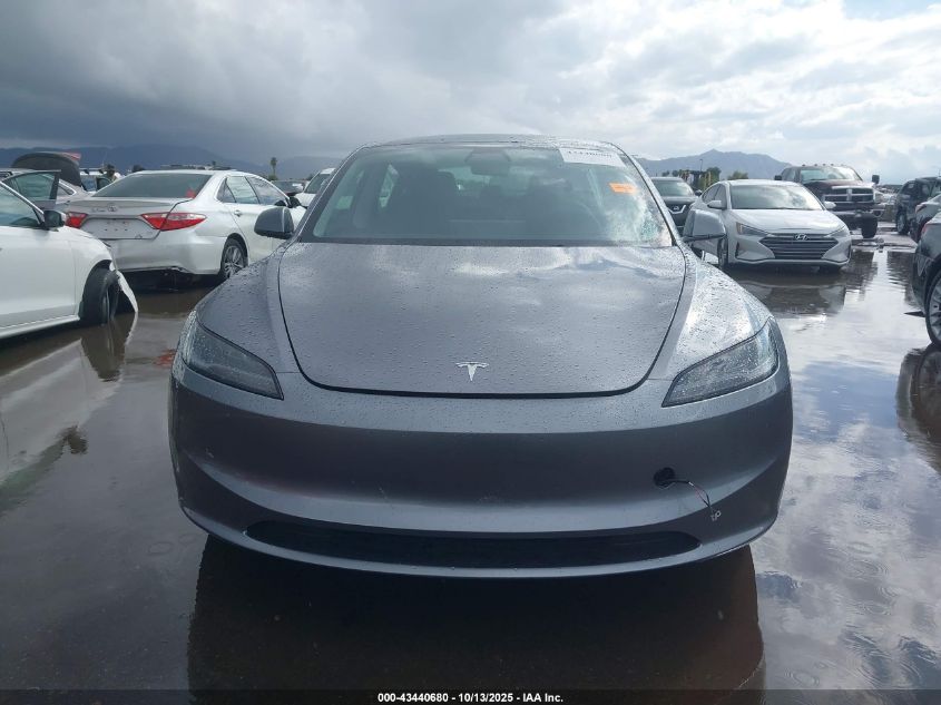 2025 Tesla Model 3 Long Range Rear-Wheel Drive VIN: 5YJ3E1EAXSF017298 Lot: 43440680