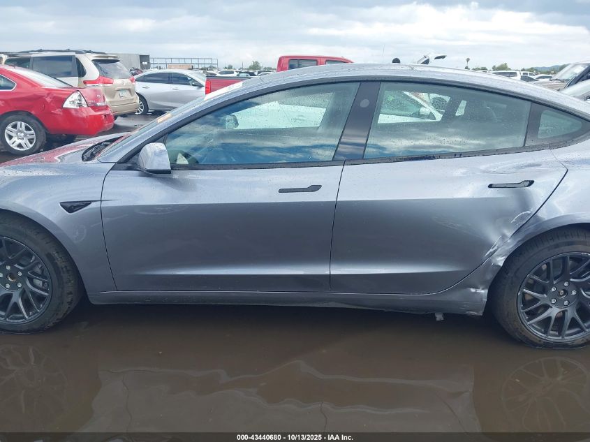 2025 Tesla Model 3 Long Range Rear-Wheel Drive VIN: 5YJ3E1EAXSF017298 Lot: 43440680