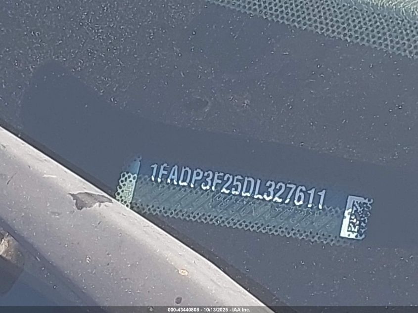2013 Ford Focus Se VIN: 1FADP3F25DL327611 Lot: 43440808