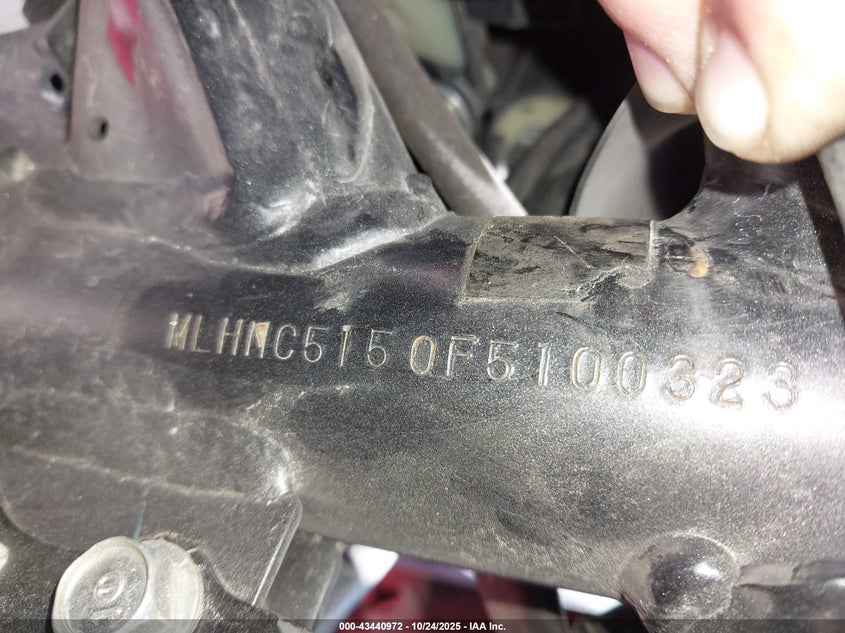 2015 Honda Cbr650 F VIN: MLHRC7404F5100323 Lot: 43440972