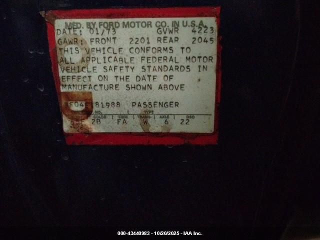 3F04F181988 1973 FORD MUSTANG photo no. 9