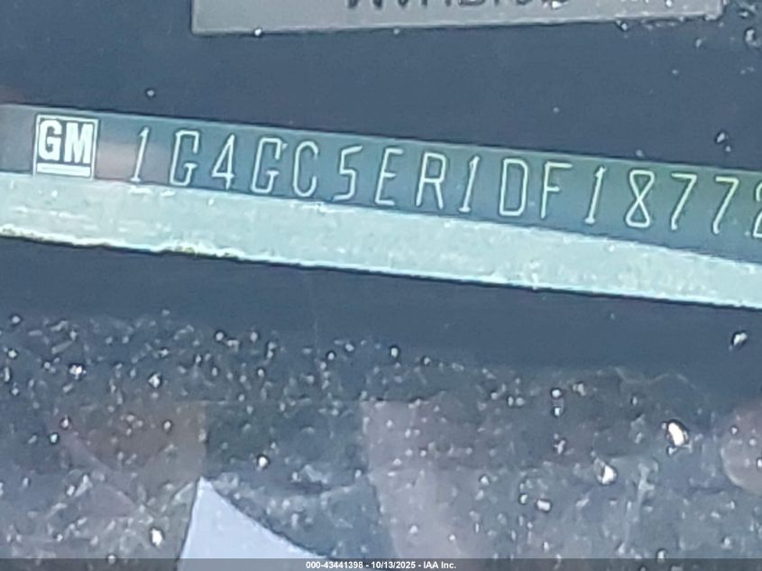 2013 Buick Lacrosse Leather Group VIN: 1G4GC5ER1DF187726 Lot: 43441398