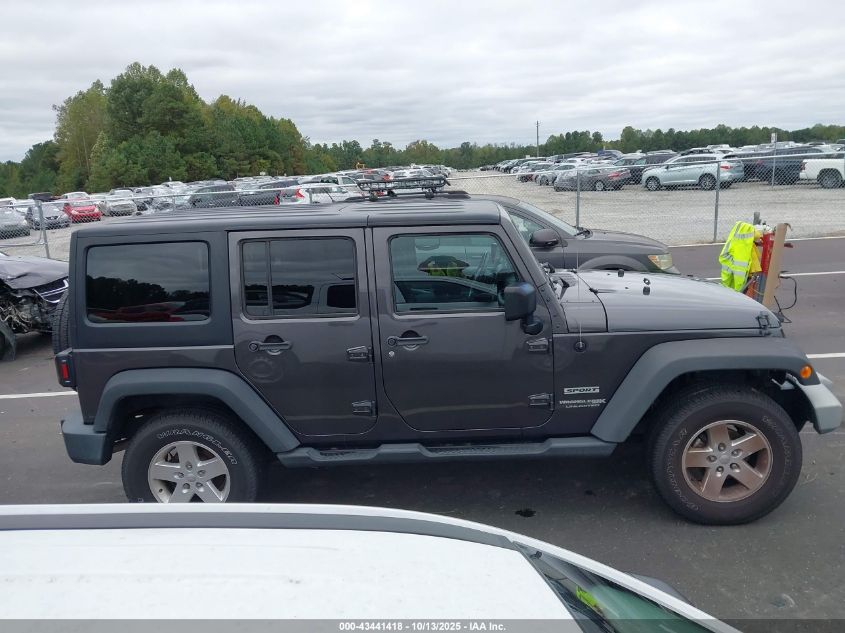2018 Jeep Wrangler Jk Unlimited Sport S 4X4 VIN: 1C4BJWDG9JL896315 Lot: 43441418