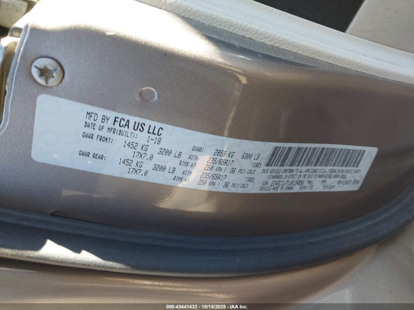 2C4RC1L71JR124850 2018 CHRYSLER PACIFICA photo no. 9