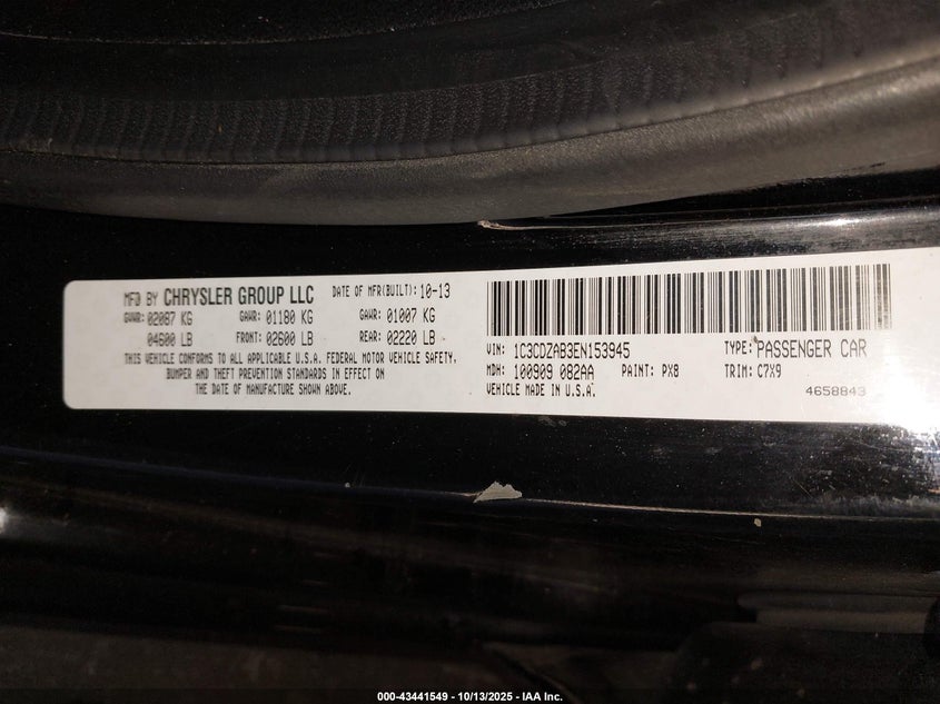 2014 DODGE AVENGER SE 1C3CDZAB3EN153945