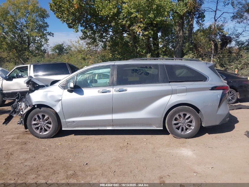 2021 Toyota Sienna Xle VIN: 5TDJRKEC3MS037460 Lot: 43441553