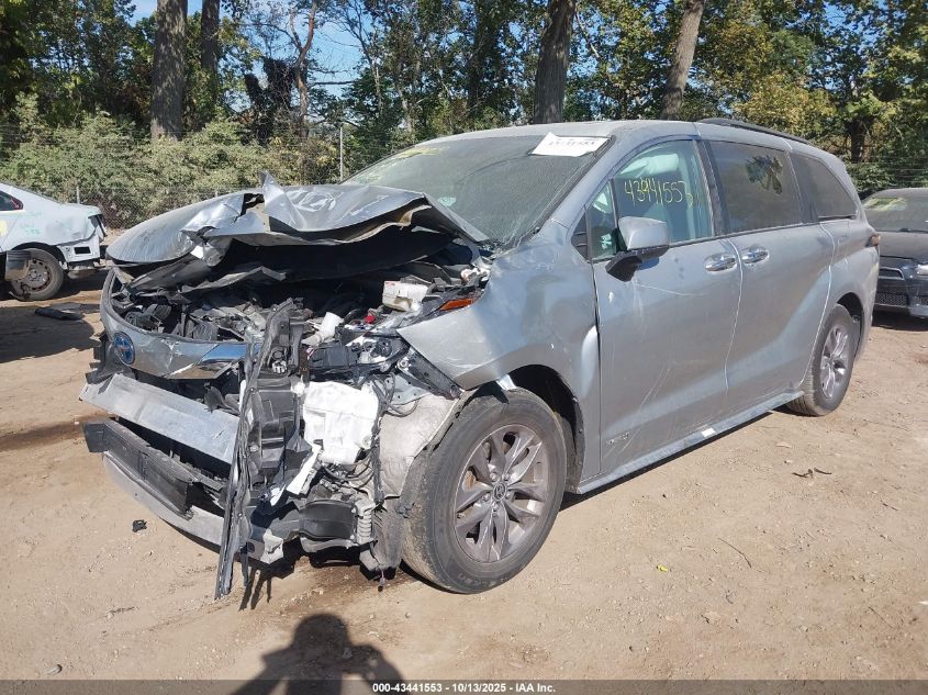 2021 Toyota Sienna Xle VIN: 5TDJRKEC3MS037460 Lot: 43441553