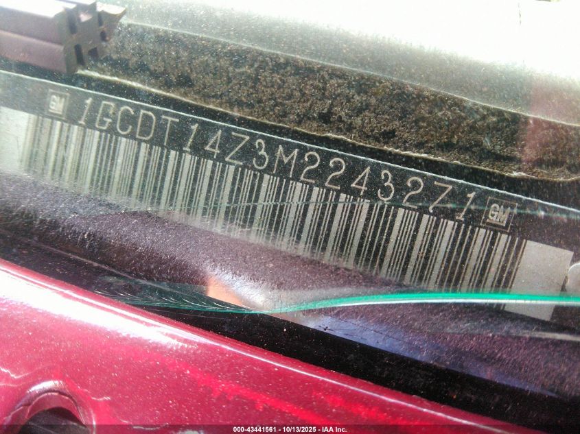 1991 Chevrolet S Truck S10 VIN: 1GCDT14Z3M2243271 Lot: 43441561