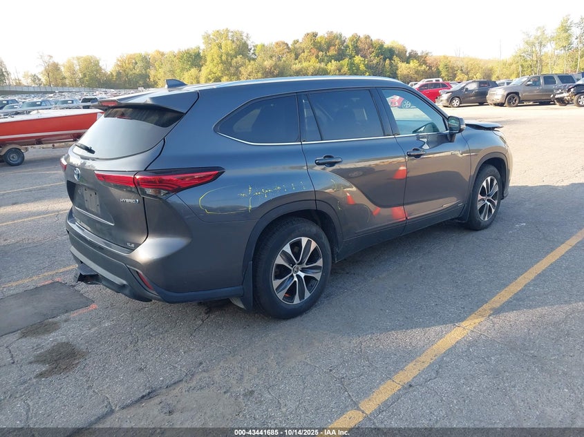 2020 Toyota Highlander 2.5 Hybrid Xle Grey Lot 111043441685 Vin 5TDHBRCH0LS512653