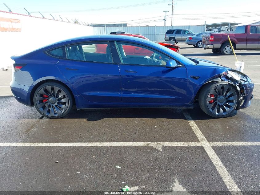 2021 Tesla Model 3 Performance Dual Motor All-Wheel Drive VIN: 5YJ3E1EC4MF030861 Lot: 43442053