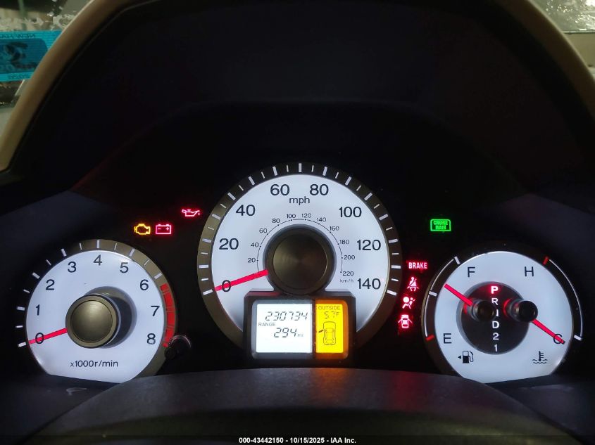 2009 Honda Pilot Ex-L VIN: 5FNYF48539B002123 Lot: 43442150