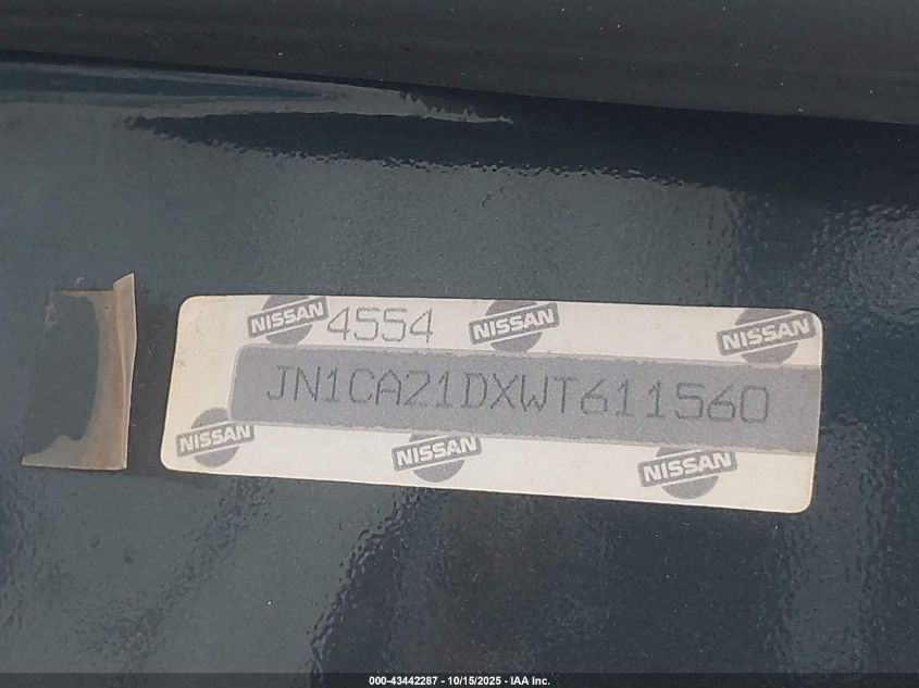 1998 Nissan Maxima Gle/Gxe/Se VIN: JN1CA21DXWT611560 Lot: 43442287