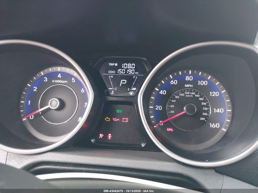 2013 Hyundai Elantra Gls VIN: KMHDH4AE6DU898495 Lot: 43442478