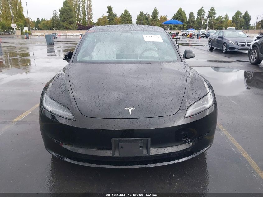 2025 Tesla Model 3 Long Range All-Wheel Drive VIN: 5YJ3E1EB0SF923341 Lot: 43442654