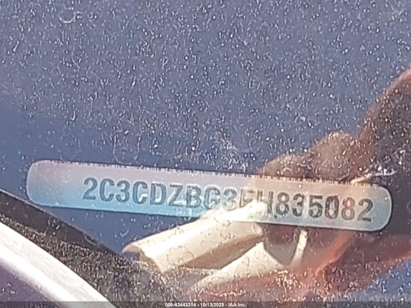 2015 Dodge Challenger Sxt Plus VIN: 2C3CDZBG3FH835082 Lot: 43443314