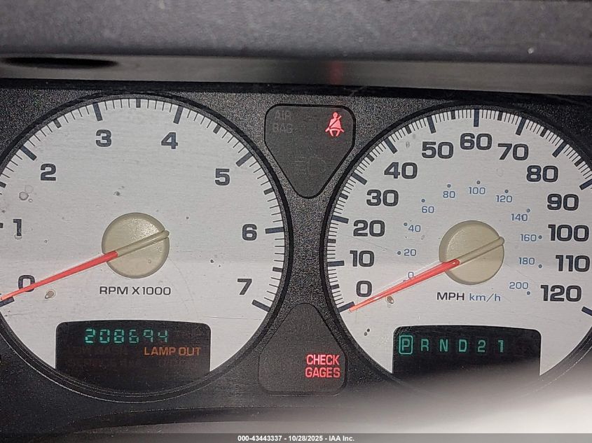 2003 Dodge Ram 1500 Slt/Laramie/St VIN: 1D7HU18D23S374256 Lot: 43443337