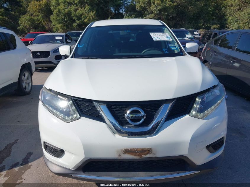 2016 Nissan Rogue S VIN: KNMAT2MV8GP738076 Lot: 43443635