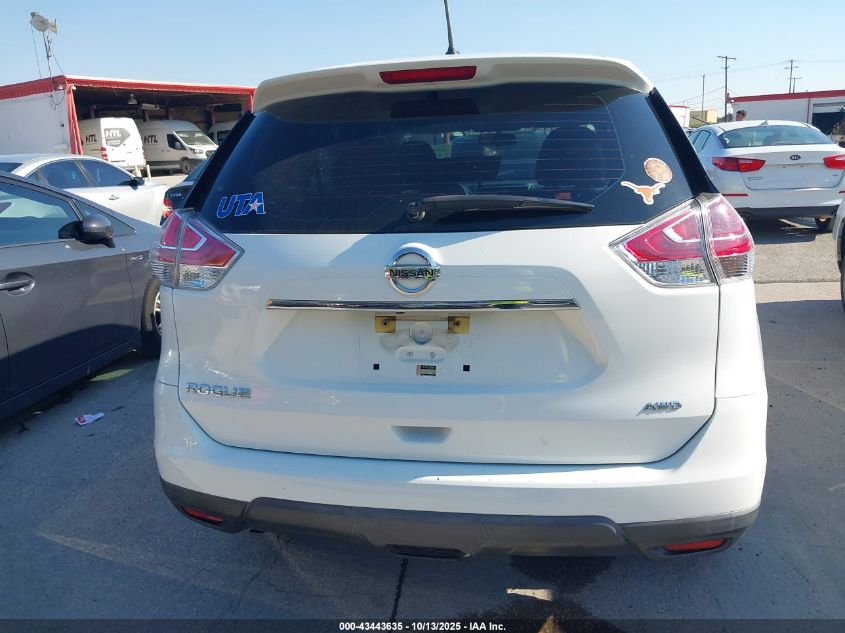 2016 Nissan Rogue S VIN: KNMAT2MV8GP738076 Lot: 43443635