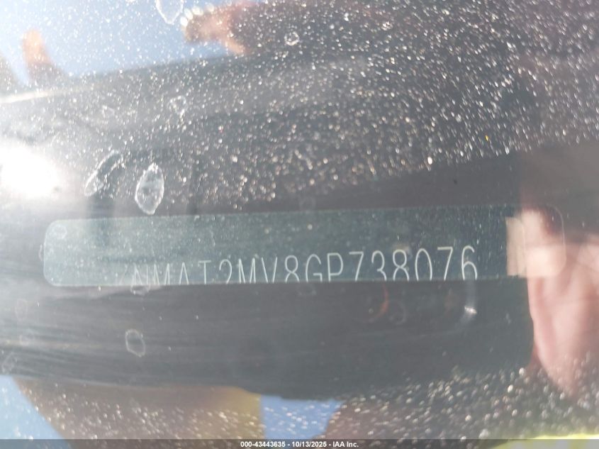 2016 Nissan Rogue S VIN: KNMAT2MV8GP738076 Lot: 43443635