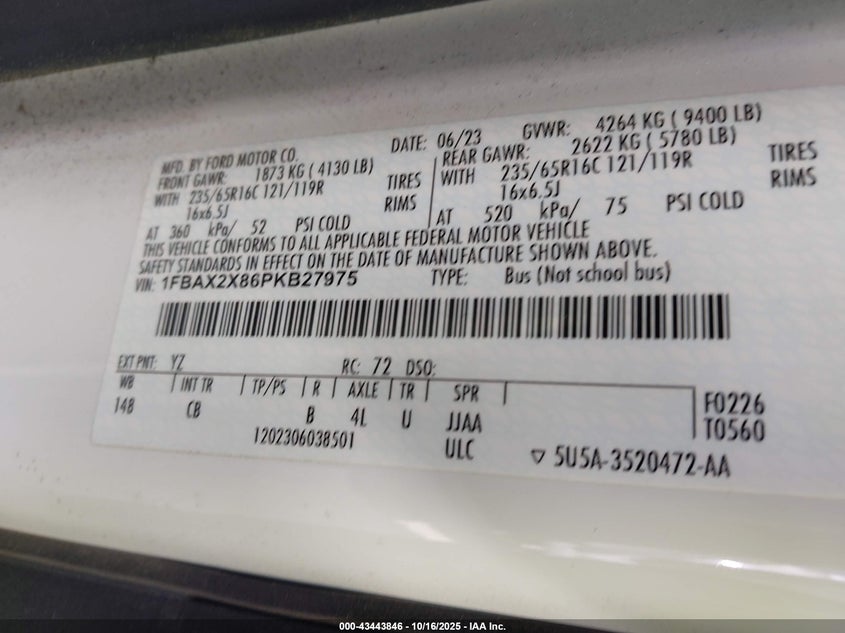 2023 FORD TRANSIT-350 PASSENGER VAN XLT 1FBAX2X86PKB27975