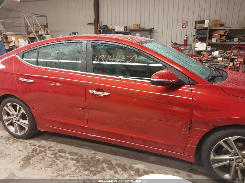 2017 Hyundai Elantra Limited VIN: KMHD84LF8HU283703 Lot: 43444029