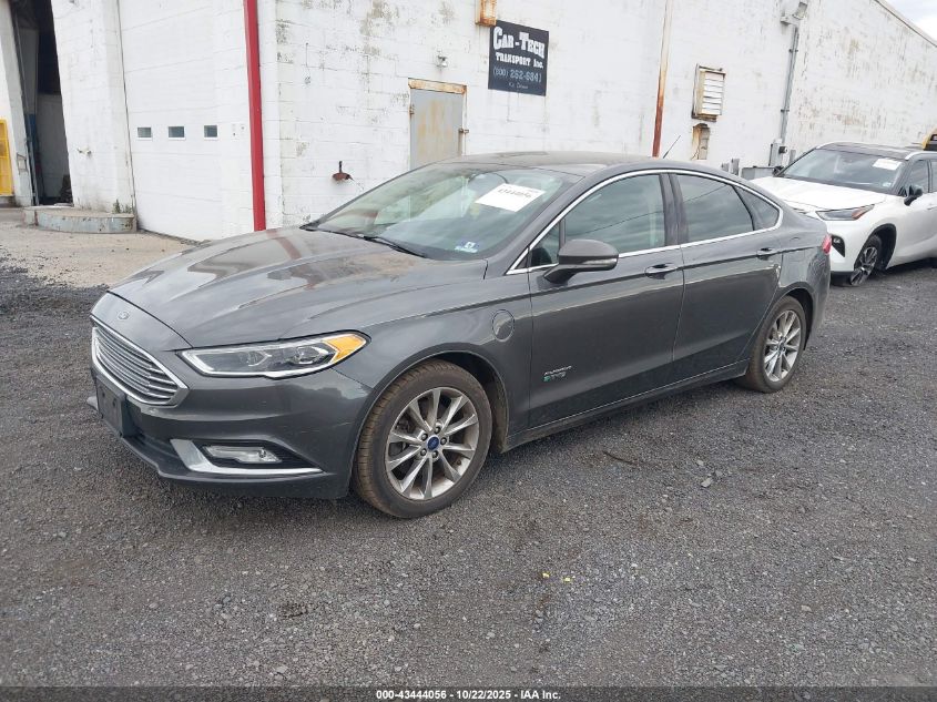 2017 Ford Fusion Energi Titanium grey sedan hybrid 3FA6P0SU1HR303666 photo #3