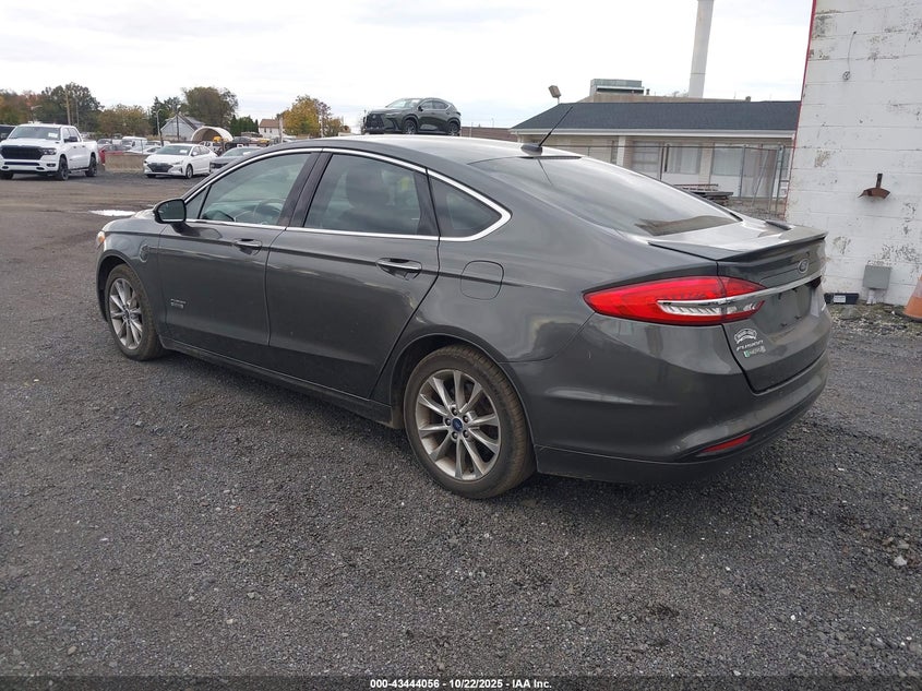 2017 Ford Fusion Energi Titanium grey sedan hybrid 3FA6P0SU1HR303666 photo #4