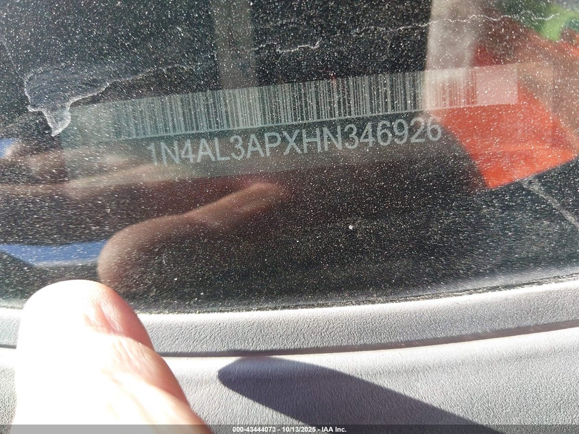 2017 NISSAN ALTIMA 2.5 S 1N4AL3APXHN346926