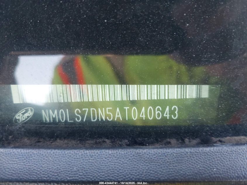 2010 Ford Transit Connect Xlt VIN: NM0LS7DN5AT040643 Lot: 43444741