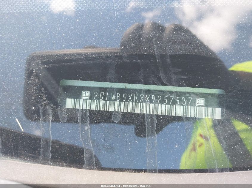 2008 Chevrolet Impala Ls VIN: 2G1WB58K889257537 Lot: 43444794