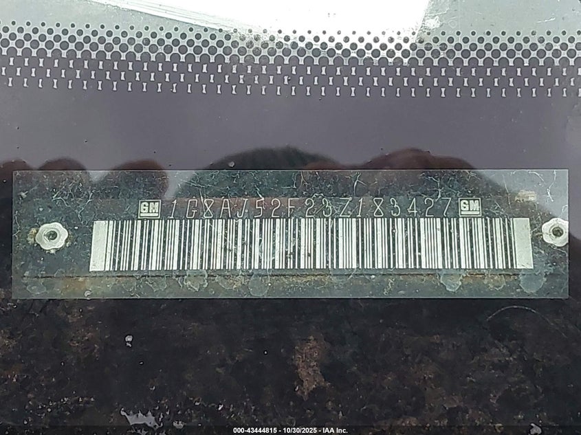 2003 Saturn Ion 2 VIN: 1G8AJ52F23Z183427 Lot: 43444815